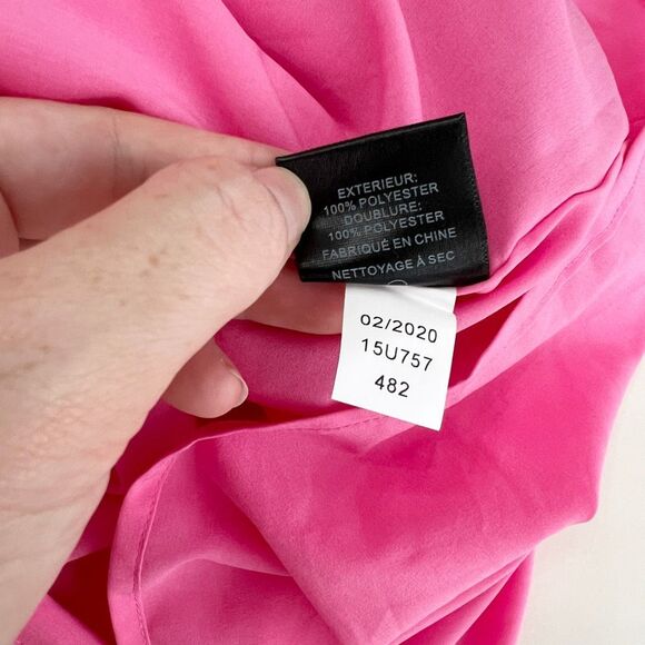 Sam Edelman Womens Pink Tropical Lemon Print High Neck Shift Dress Size 4 NWT - Picture 8 of 9